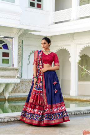 Ayaraethnic Tussar Silk Lehenga Choli