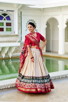 Ayaraethnic Tussar Silk Lehenga Choli