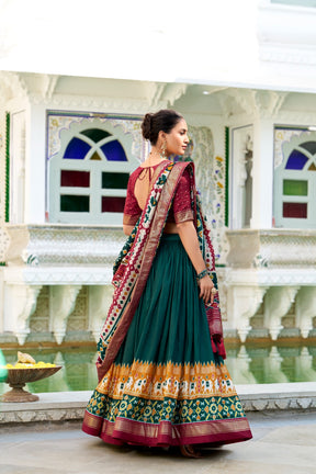 Ayaraethnic Tussar Silk Lehenga Choli