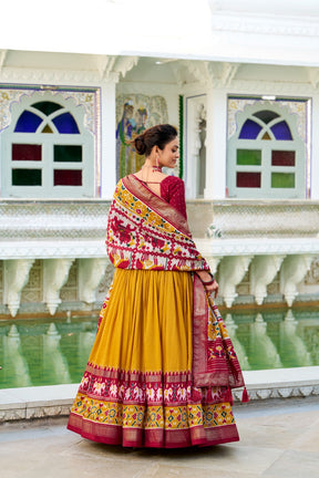 Ayaraethnic Tussar Silk Lehenga Choli