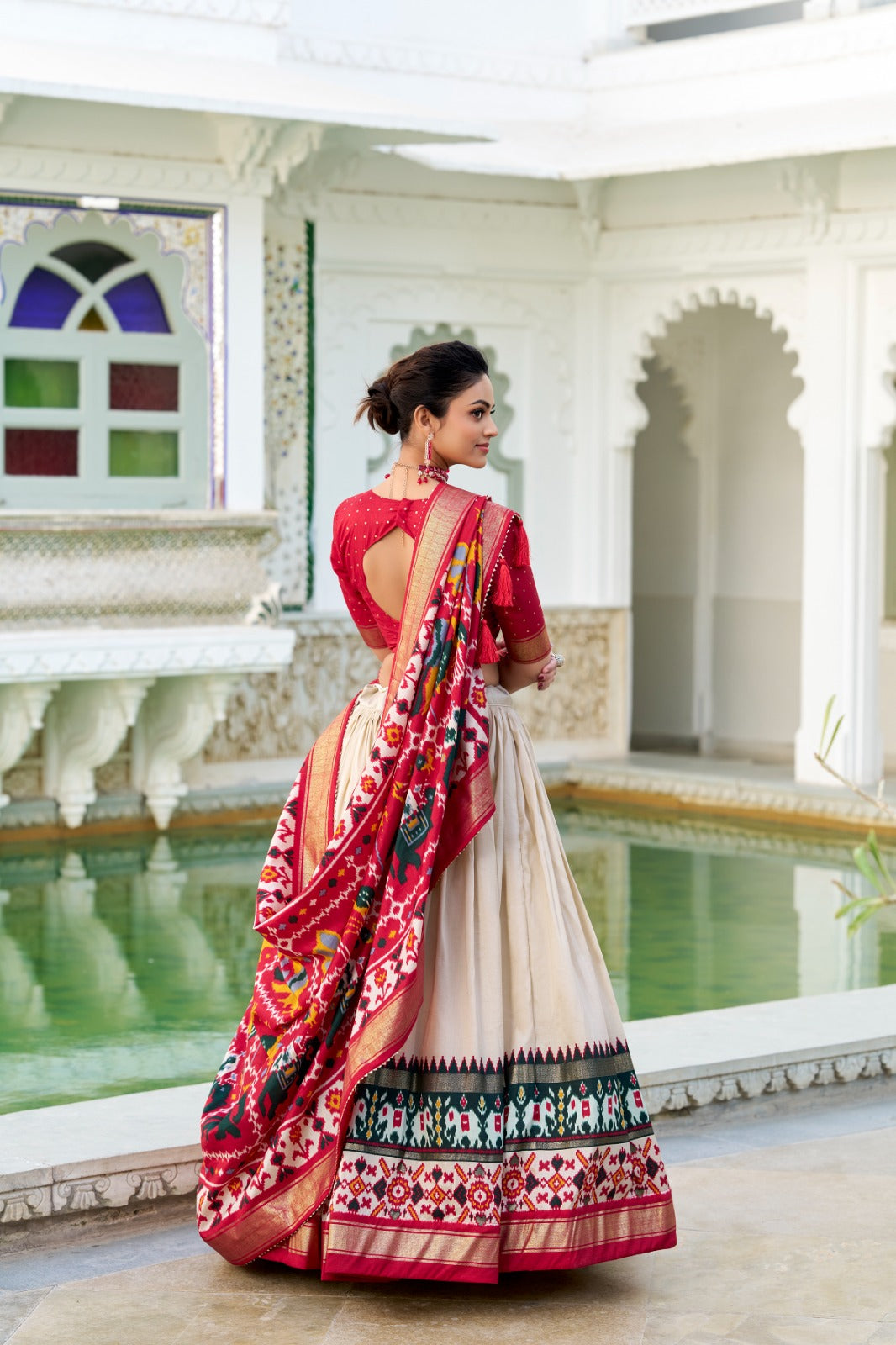 Ayaraethnic Tussar Silk Lehenga Choli