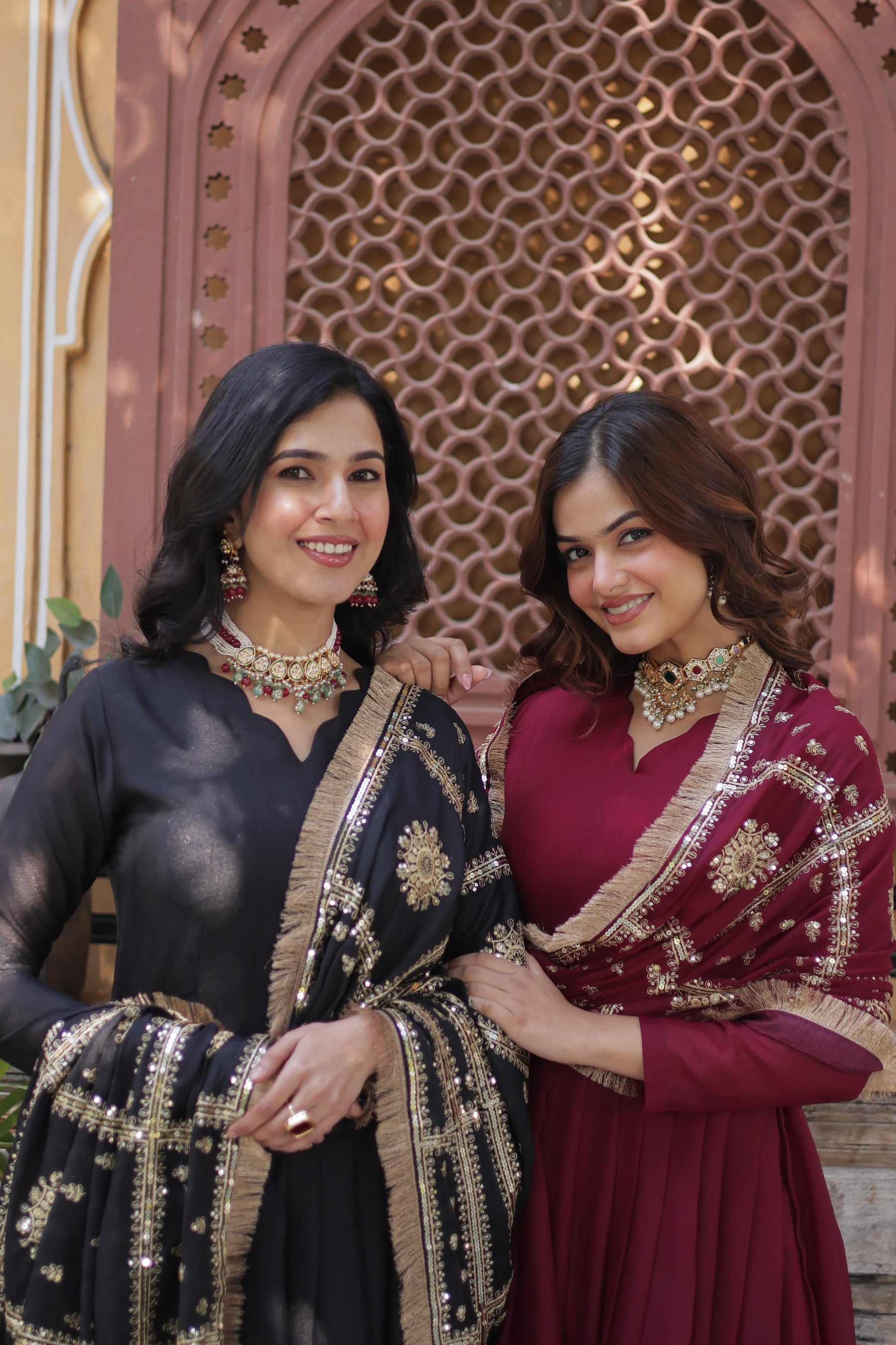 Star Georgette with Embroidery Zari Sequins Work Gown