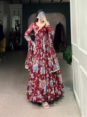 Floral Print Ready-to-Wear Gown