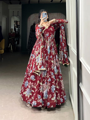 Floral Print Ready-to-Wear Gown