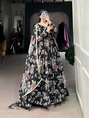 Floral Print Ready-to-Wear Gown