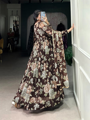 Floral Print Ready-to-Wear Gown