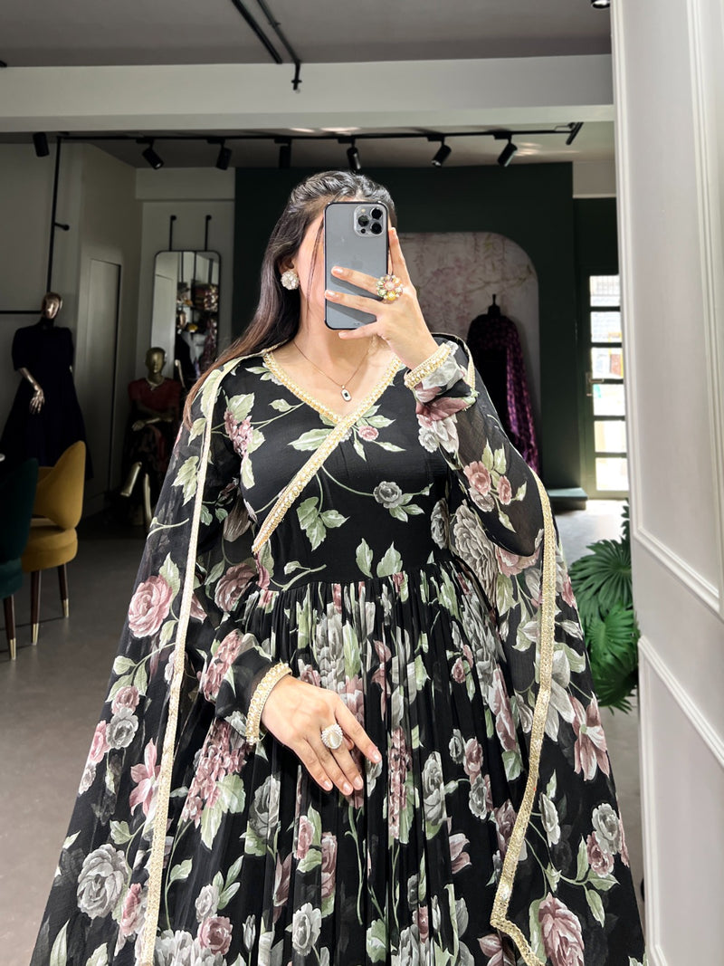 Floral Print Ready-to-Wear Gown
