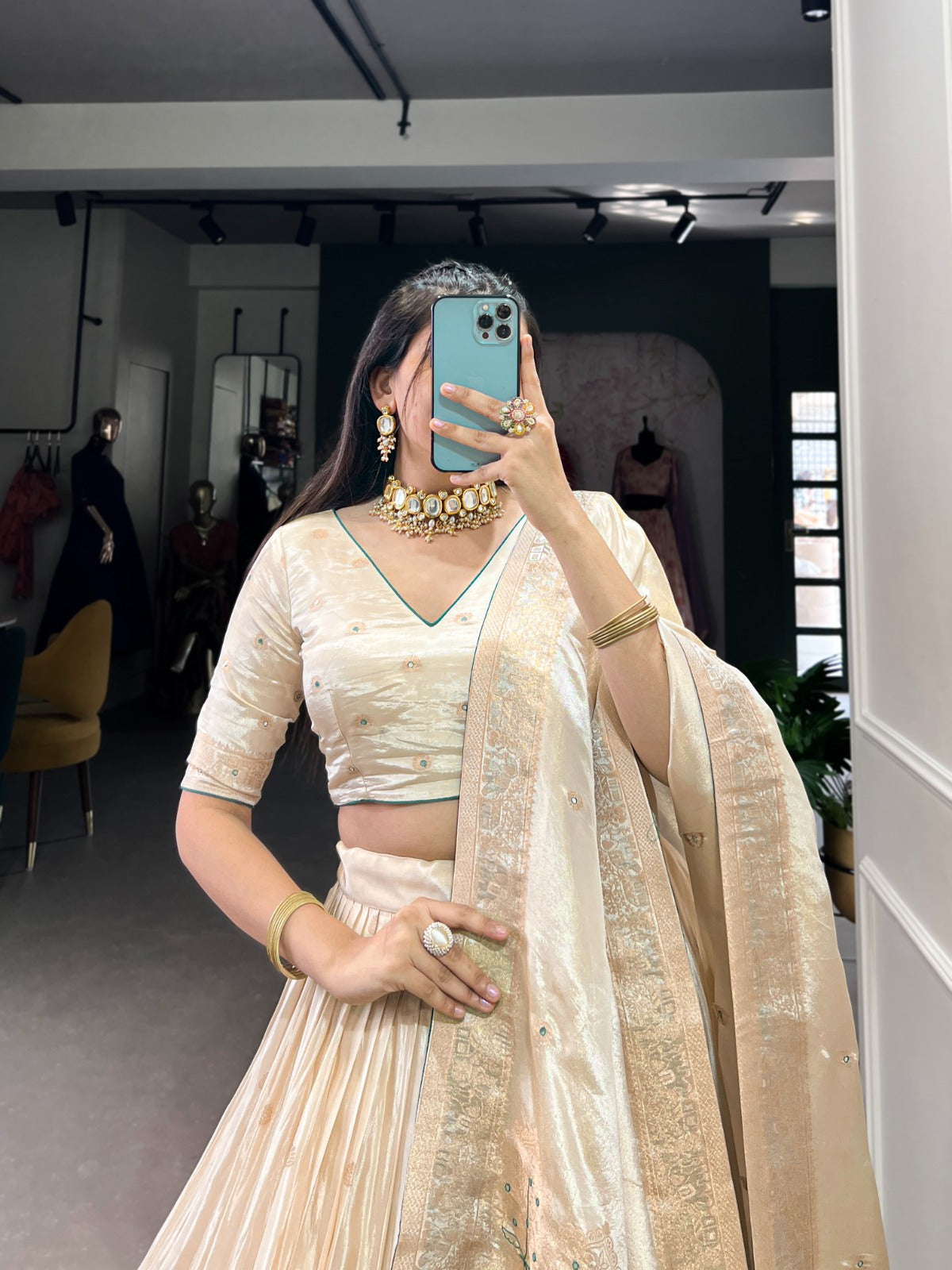 Pure Shimmer Handcrafted Lehenga Choli