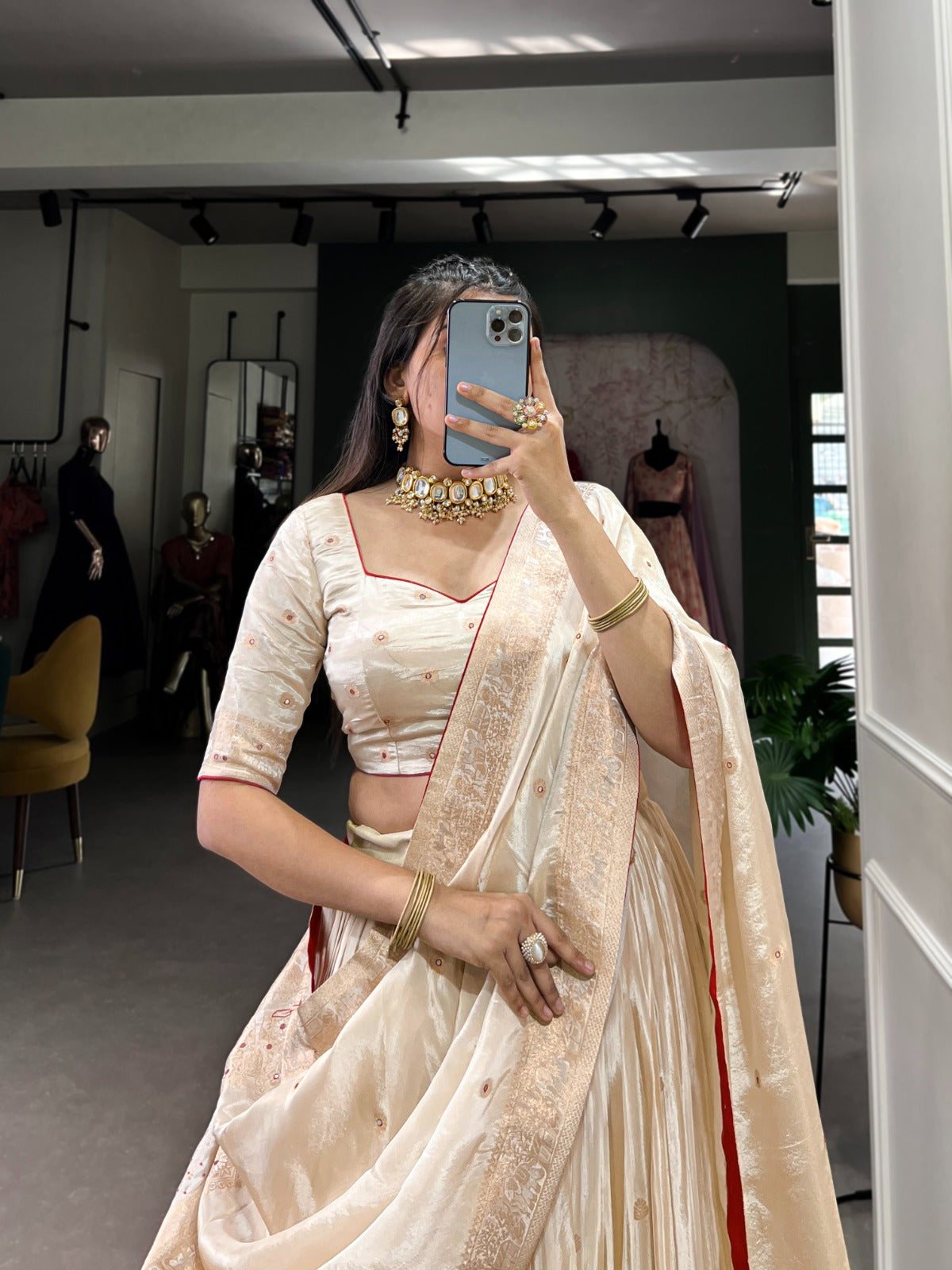 Pure Shimmer Handcrafted Lehenga Choli