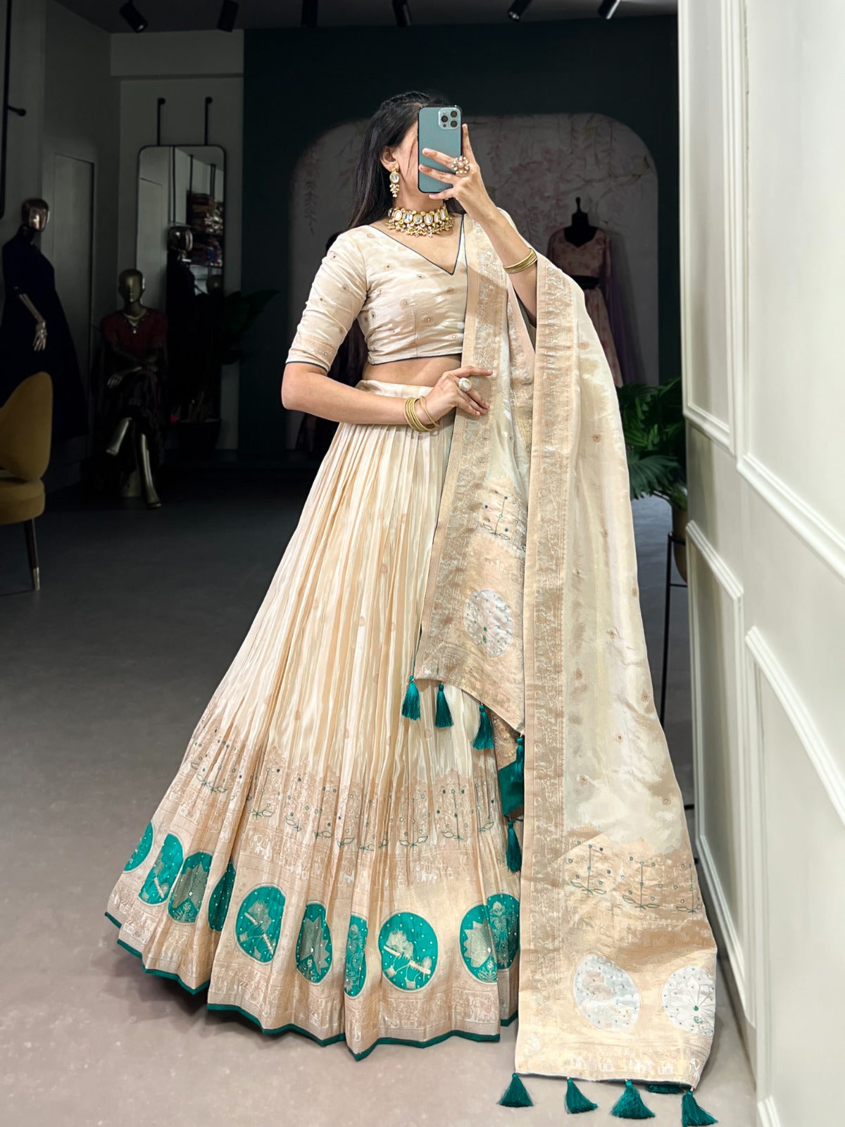 Pure Shimmer Handcrafted Lehenga Choli