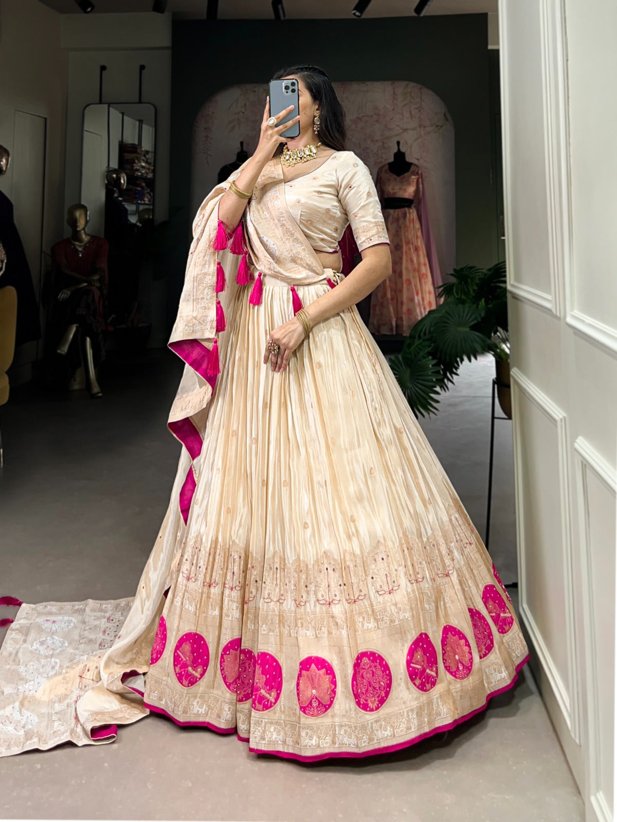 Pure Shimmer Handcrafted Lehenga Choli