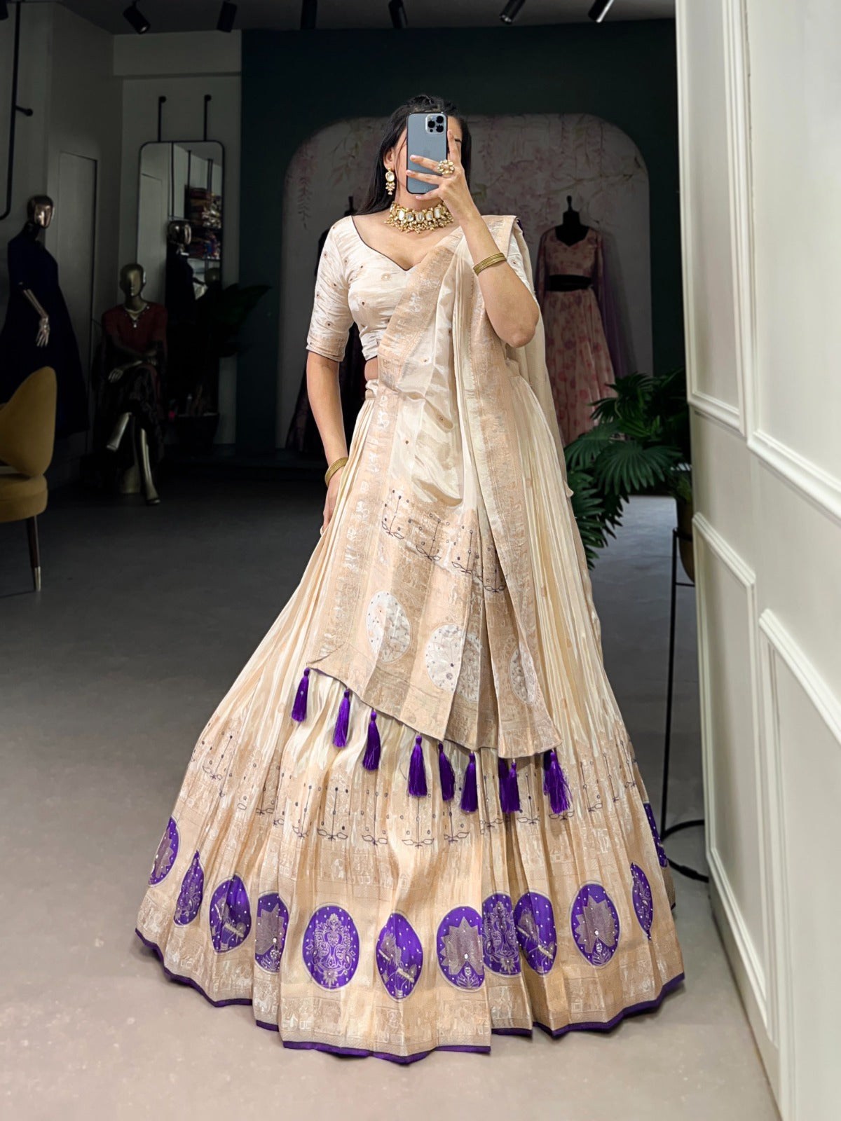 Pure Shimmer Handcrafted Lehenga Choli