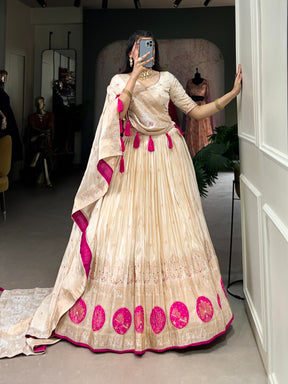 Pure Shimmer Handcrafted Lehenga Choli