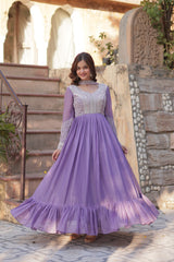 BLUE & PURPLE Premium Designer Readymade Gown Collection