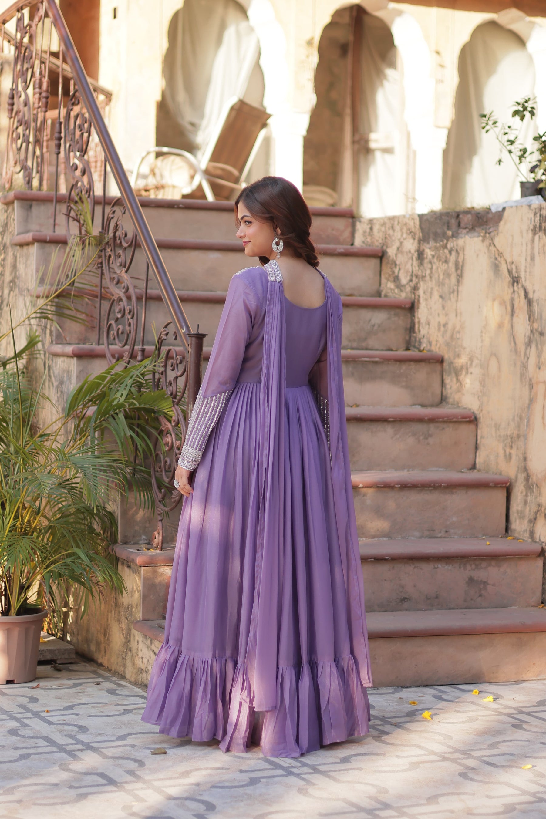 BLUE & PURPLE Premium Designer Readymade Gown Collection