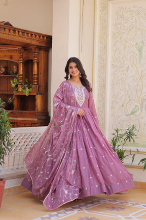 Glamorous Festival Long Gown with Exquisite Embroidery