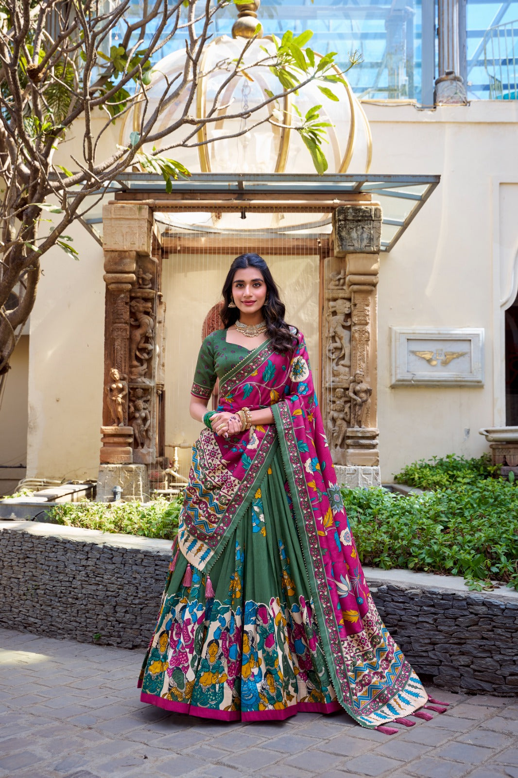 Tussar Silk Lehenga Choli
