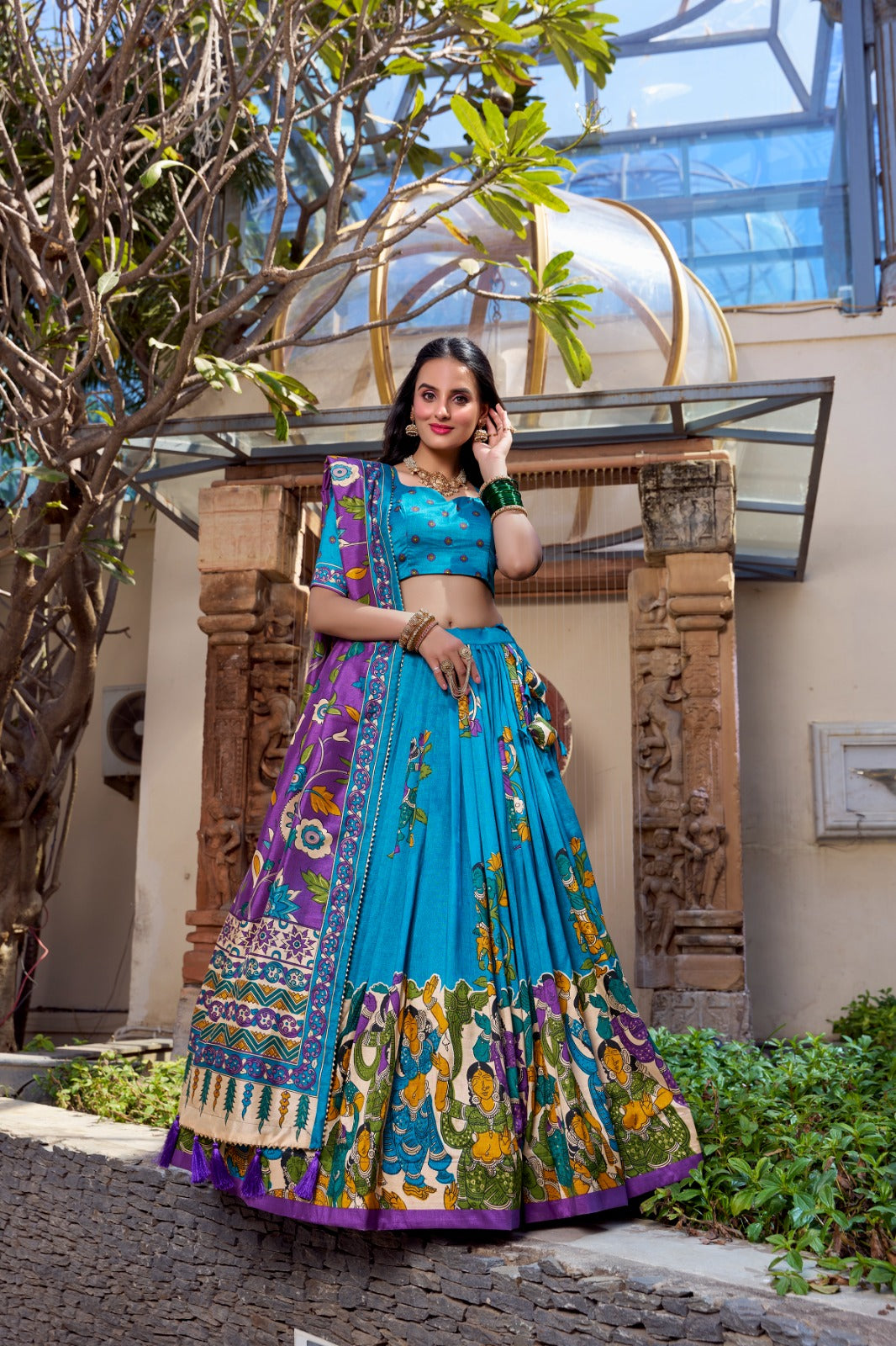 Tussar Silk Lehenga Choli