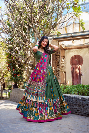 Tussar Silk Lehenga Choli