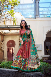 Tussar Silk Lehenga Choli