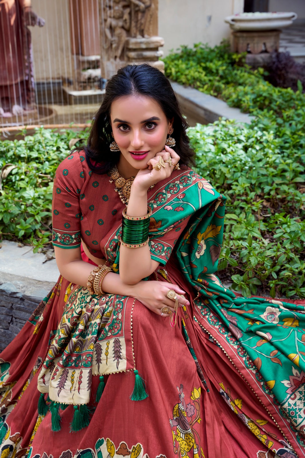 Tussar Silk Lehenga Choli