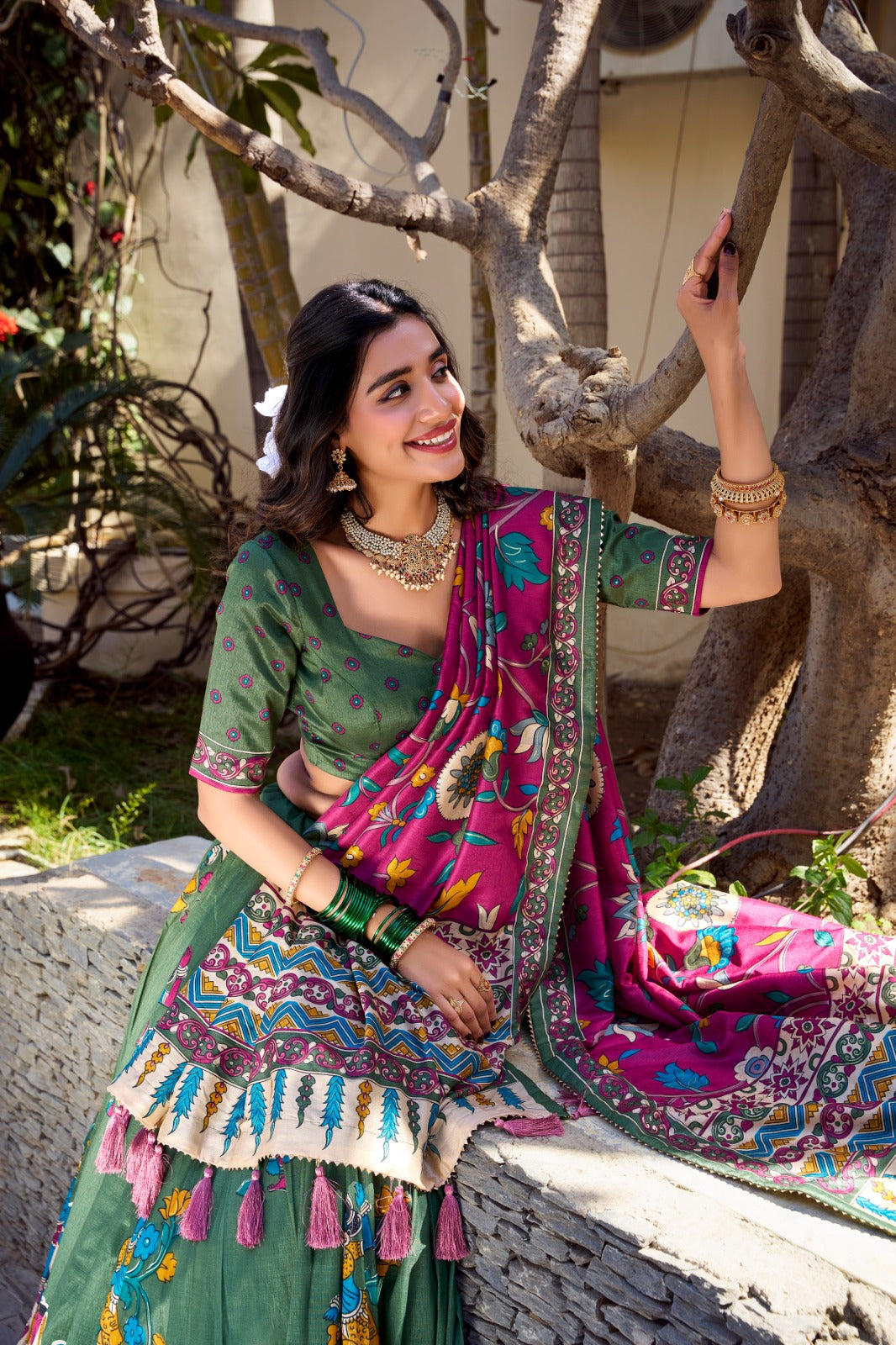 Tussar Silk Lehenga Choli