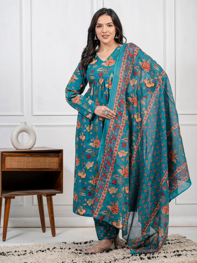 Light weight and breathable Pure cotton Kurti Set