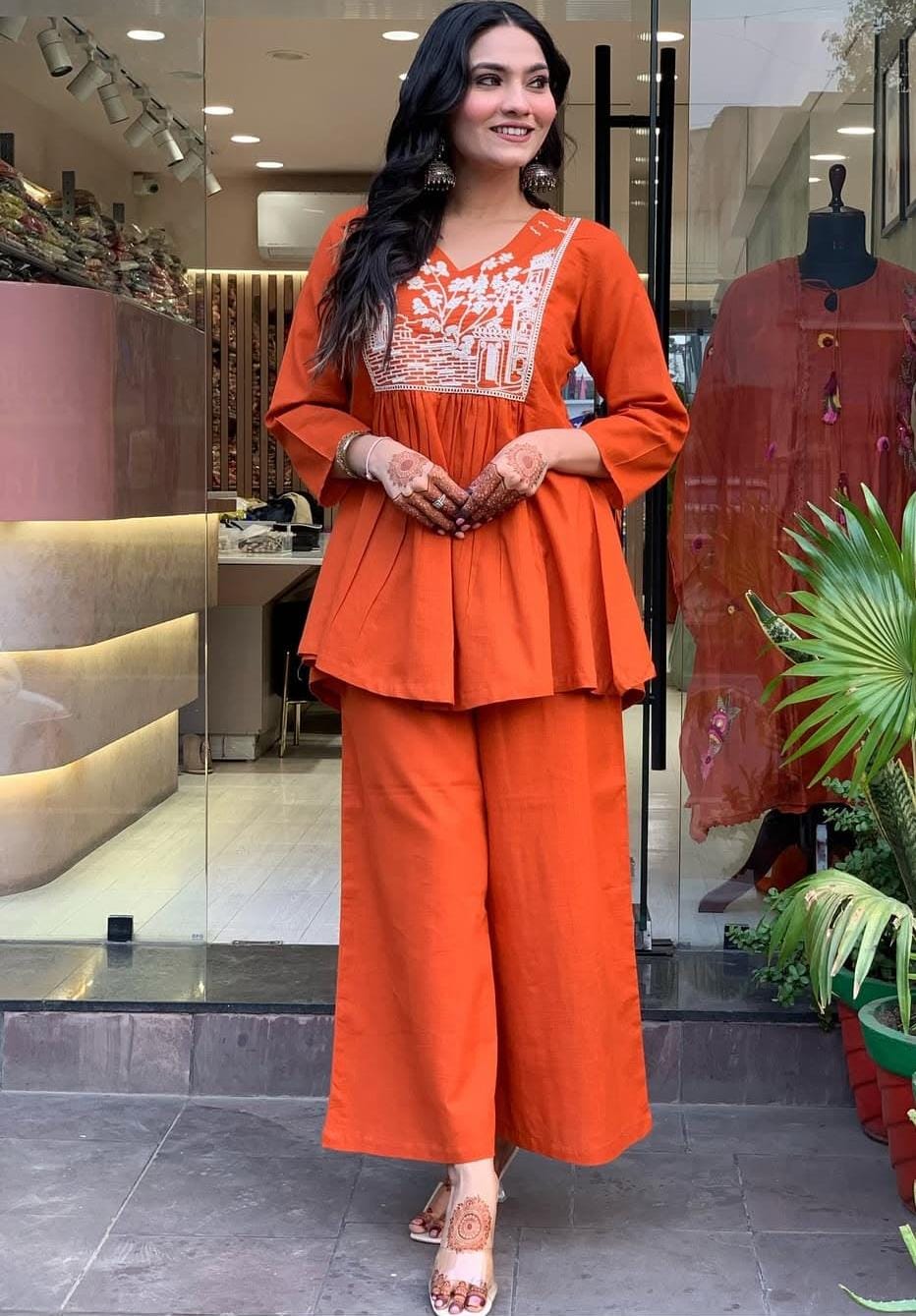 Summer-Ready Orange Co-ord Sets