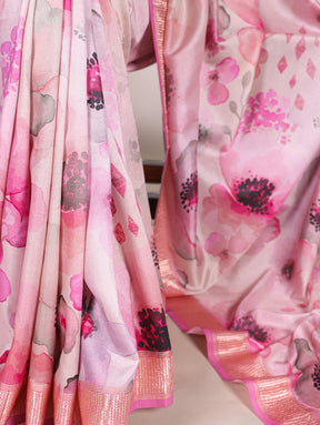 Floral Tussar Silk Saree Collection