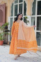 Pure Cotton Elegance in a Kurti Set