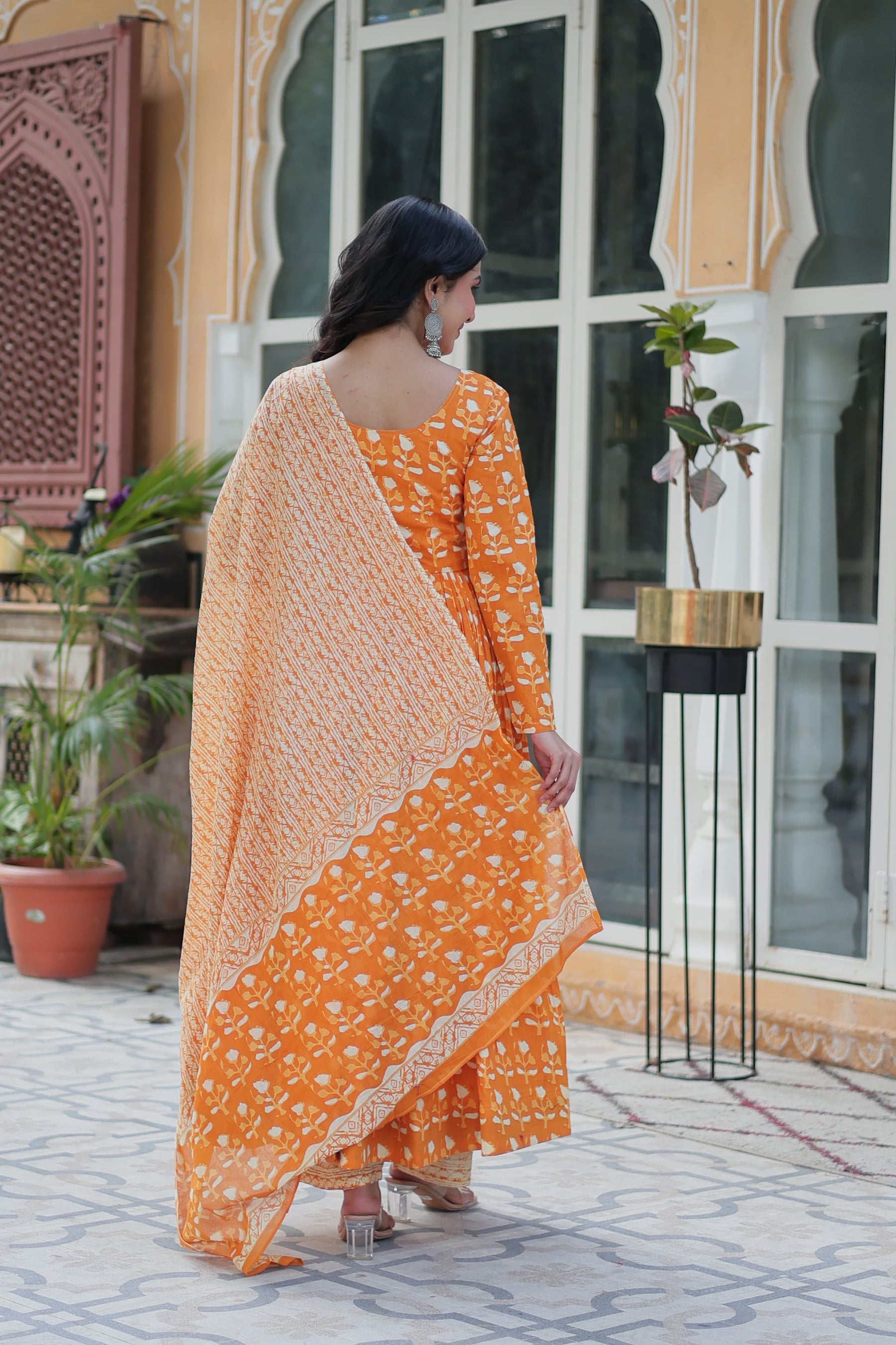 READYMADE COTTON KURTI WITH PANT & DUPATTA SET
