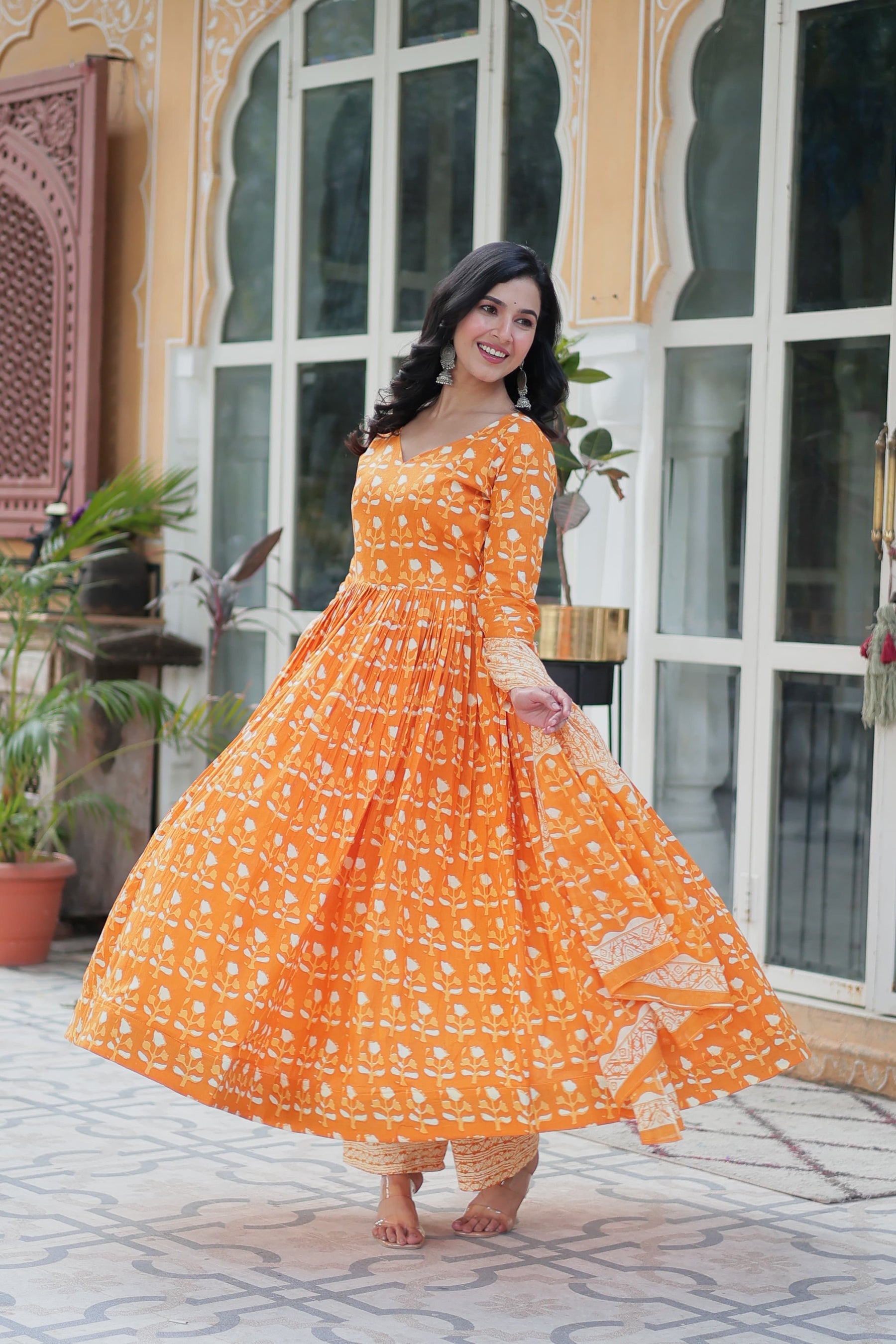 READYMADE COTTON KURTI WITH PANT & DUPATTA SET