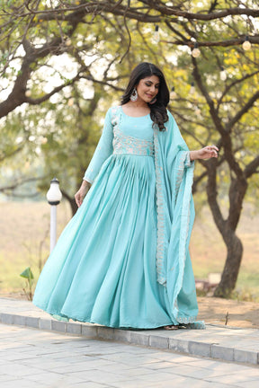 Exquisite Festival Long Gown with Dupatta