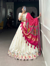 KHADI COTTON ELEGANCE LEHENGA CHOLI WITH GAJI SILK DUPATTA