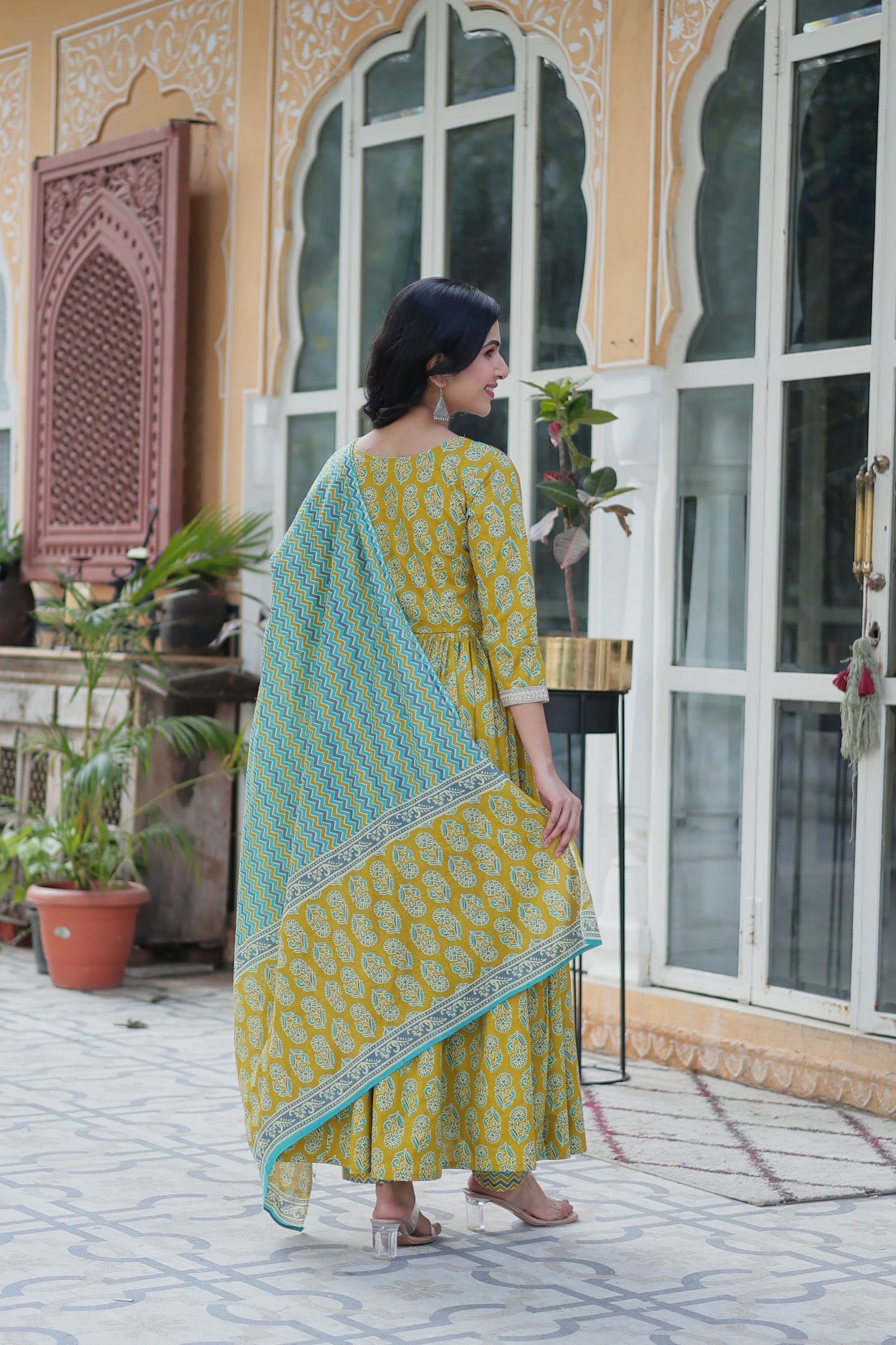 PREMIUM READYMADE COTTON KURTI SET WITH PANT & DUPATTA