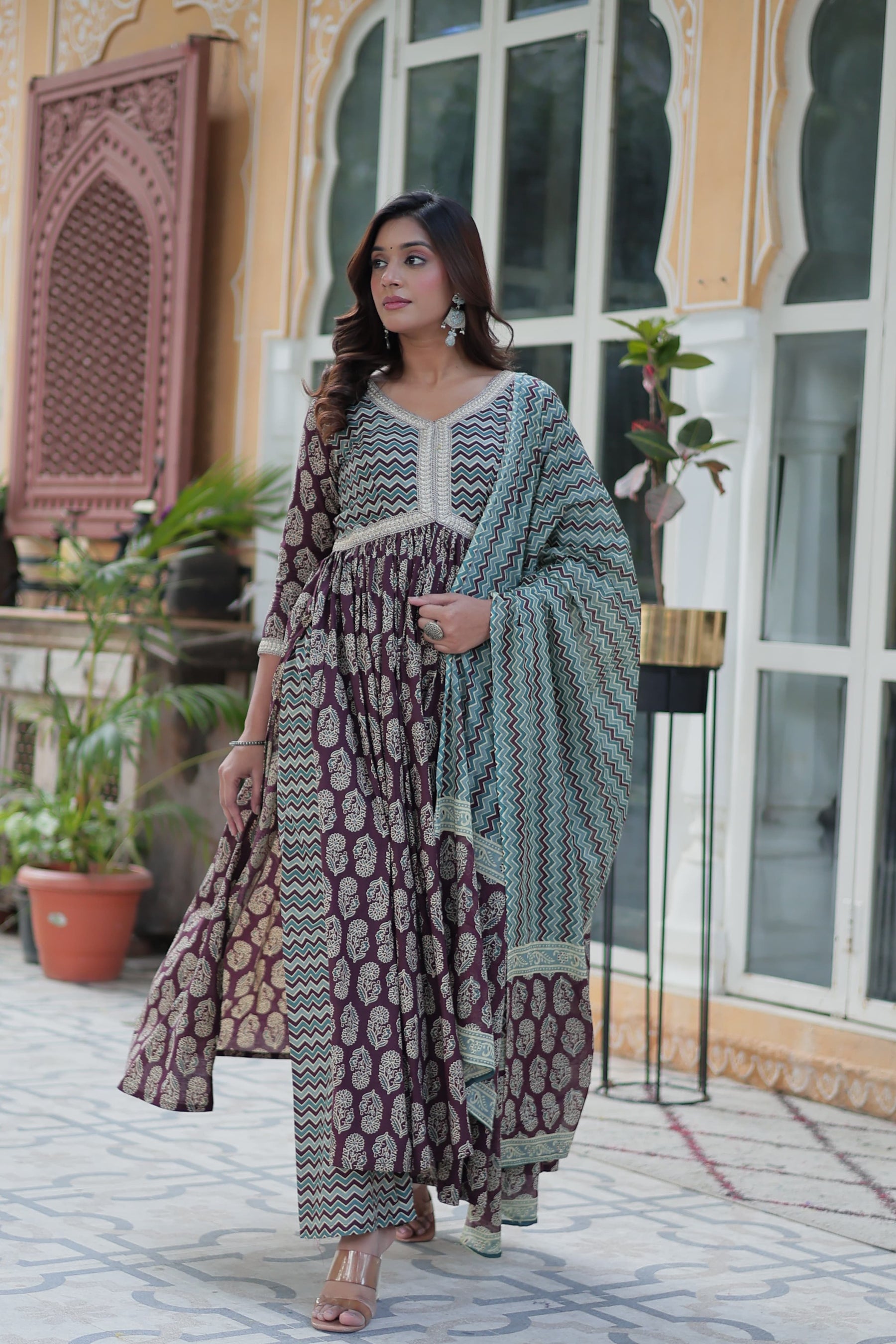 PREMIUM READYMADE COTTON KURTI SET WITH PANT & DUPATTA