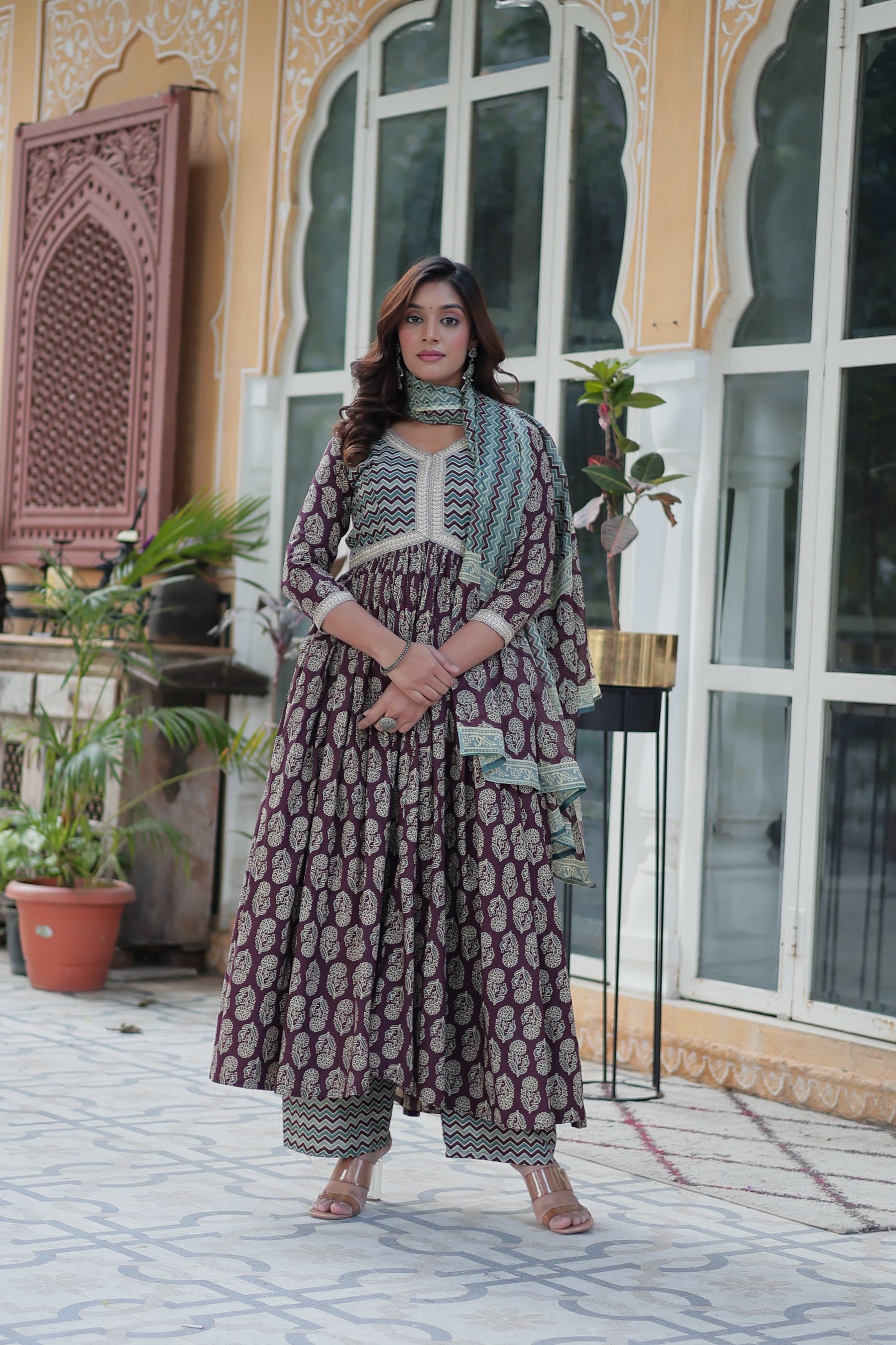 PREMIUM READYMADE COTTON KURTI SET WITH PANT & DUPATTA