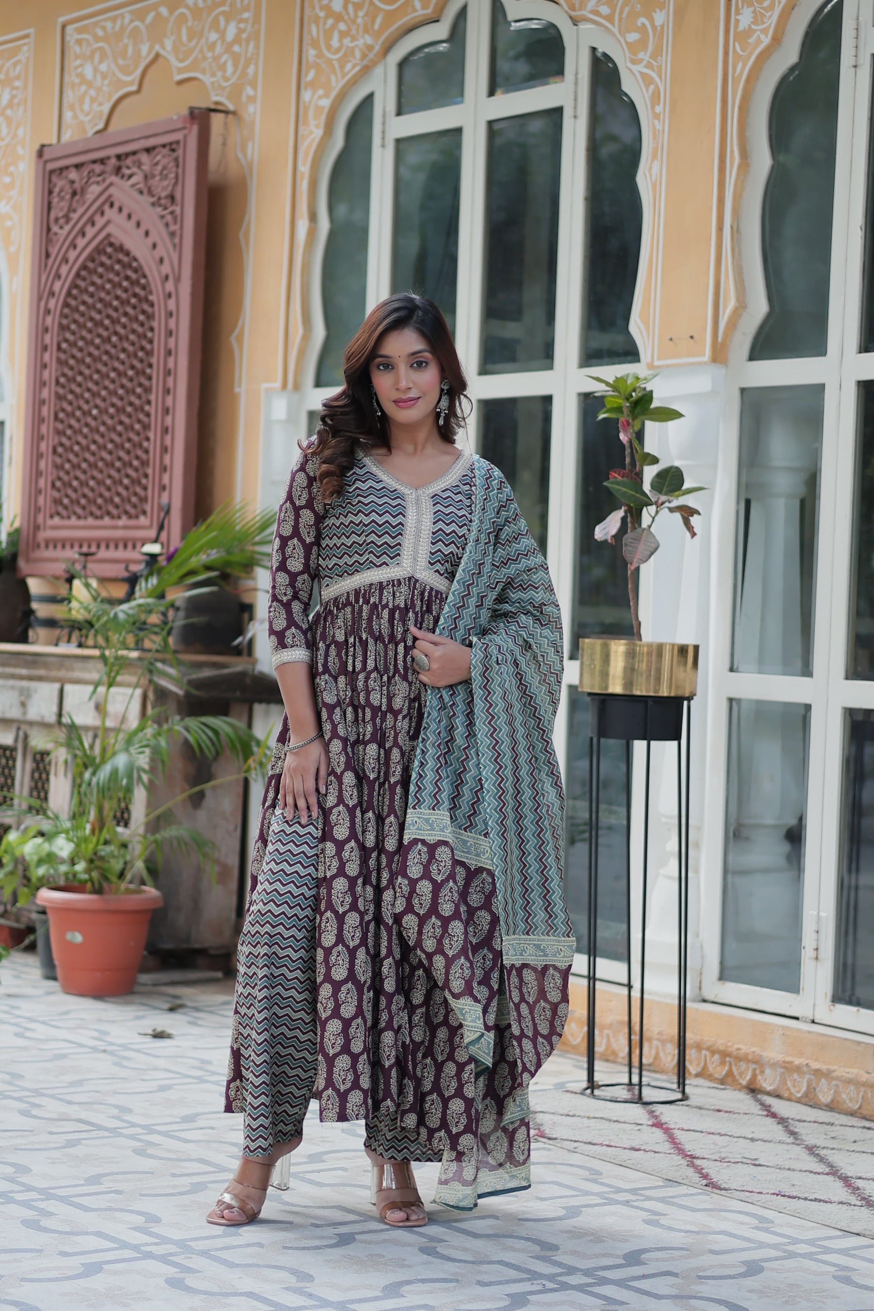 PREMIUM READYMADE COTTON KURTI SET WITH PANT & DUPATTA