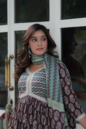 PREMIUM READYMADE COTTON KURTI SET WITH PANT & DUPATTA