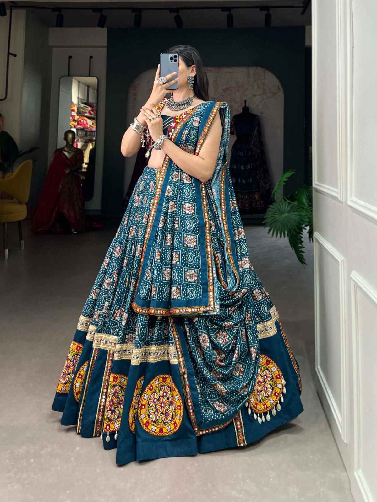 Glamour in Gamthi Work Lehenga Choli Set