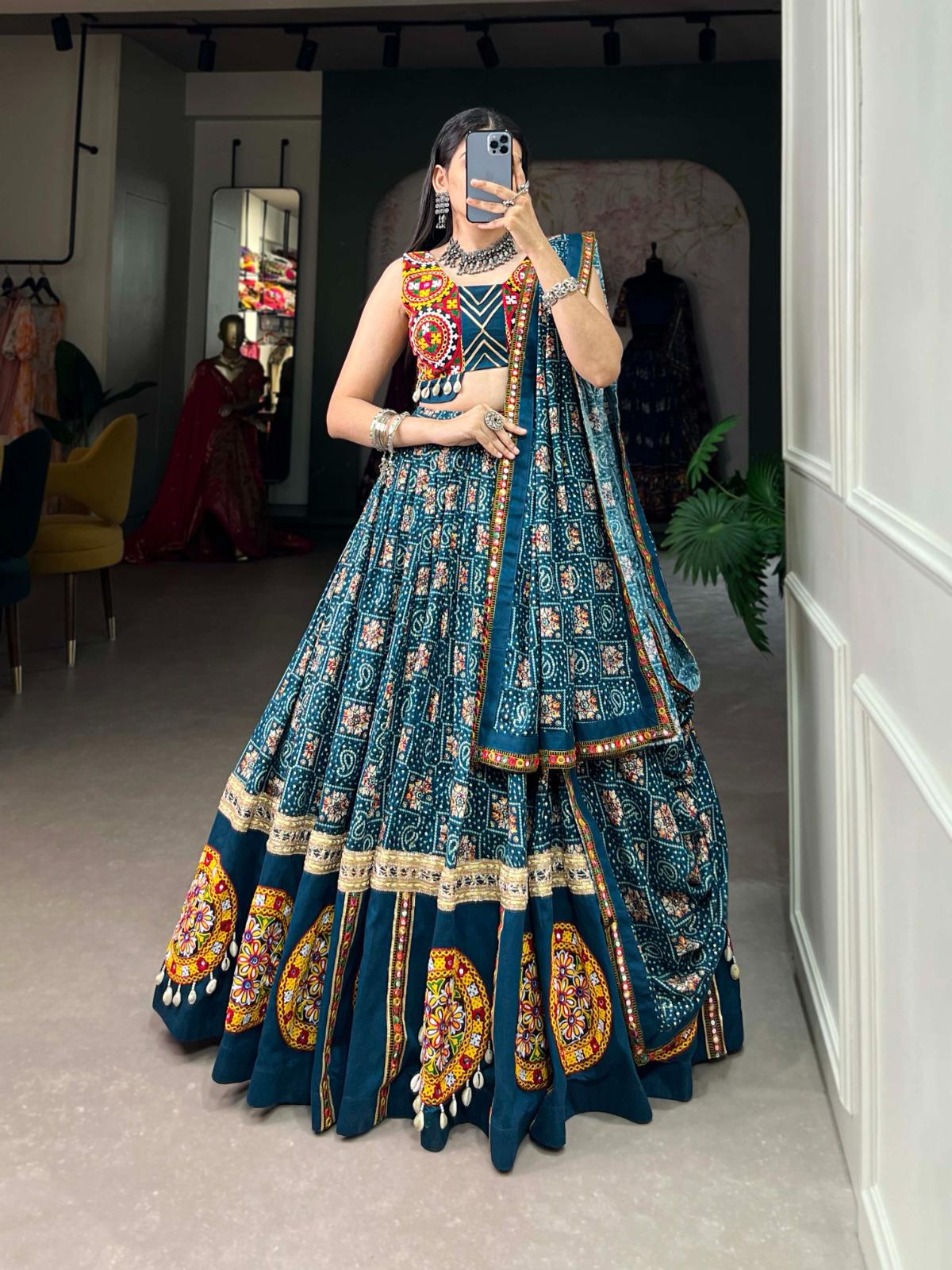 Glamour in Gamthi Work Lehenga Choli Set