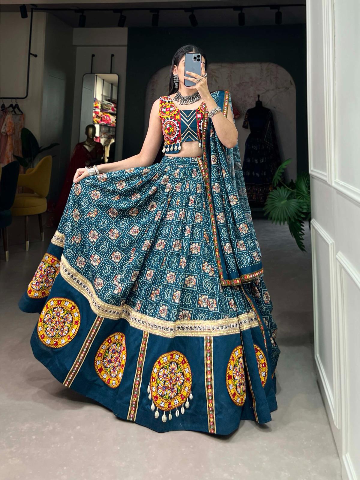 Glamour in Gamthi Work Lehenga Choli Set