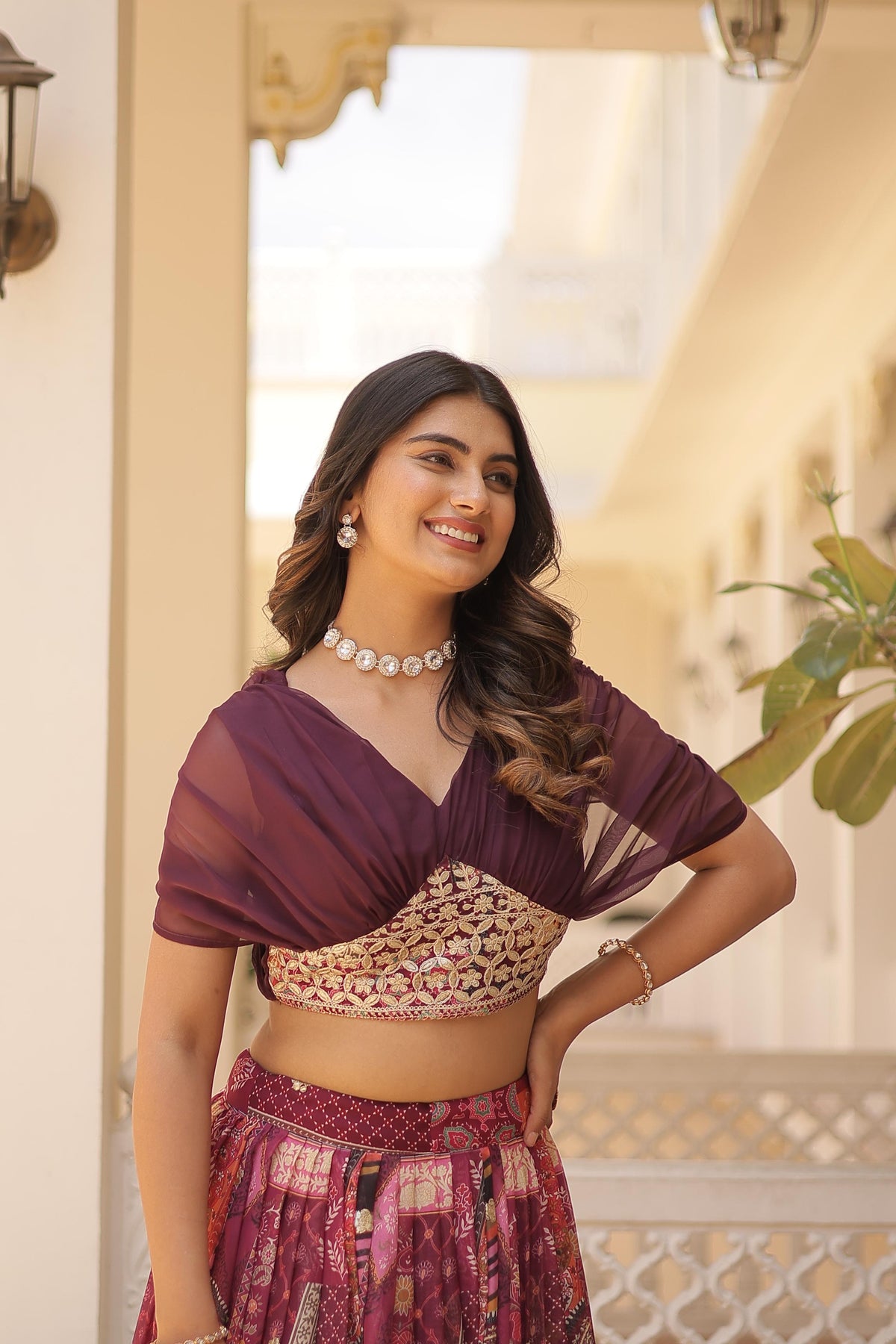 DESIGNER RUSSIAN SILK LEHENGA CHOLI