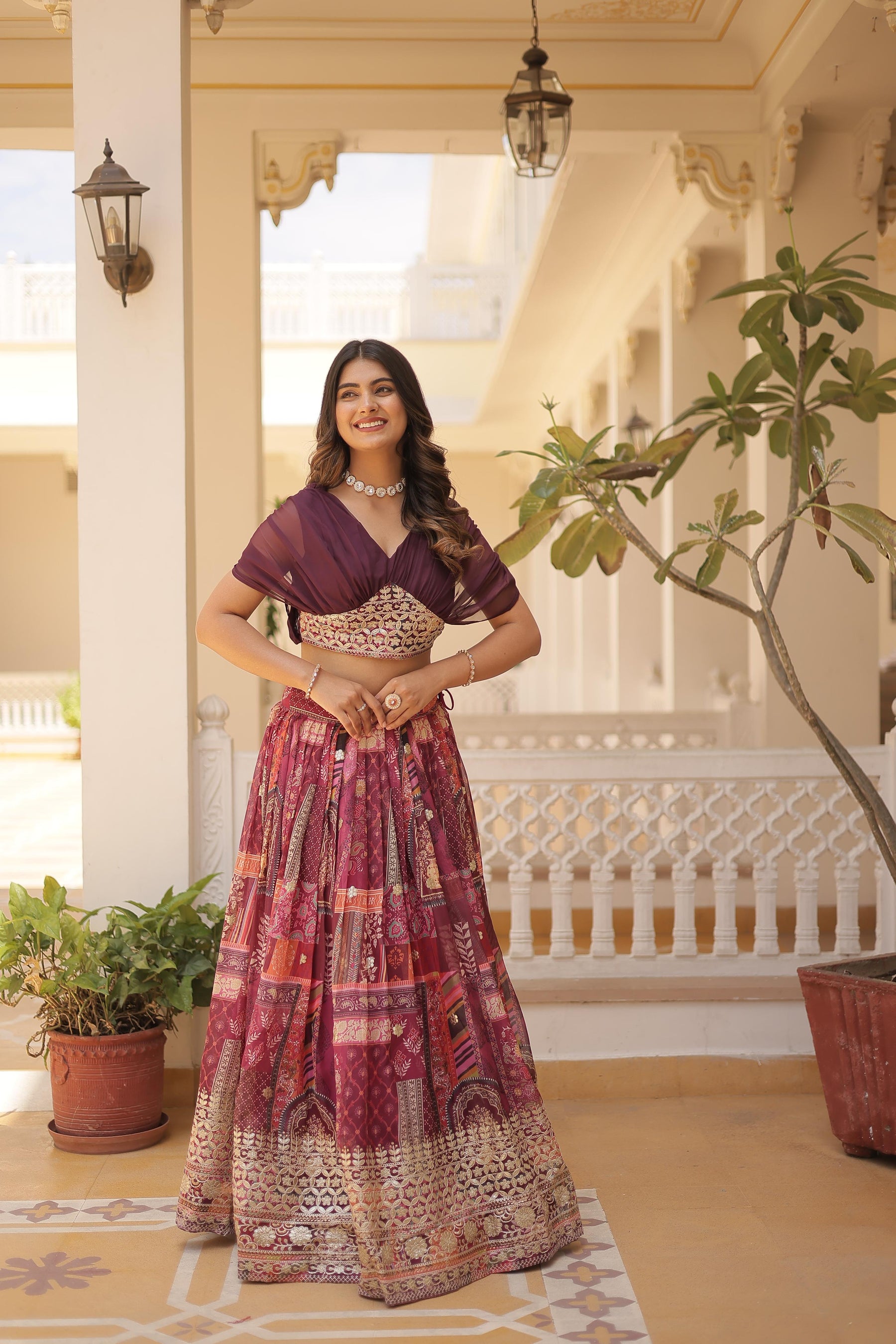 DESIGNER RUSSIAN SILK LEHENGA CHOLI