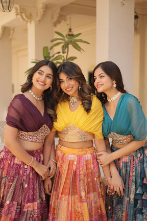 DESIGNER RUSSIAN SILK LEHENGA CHOLI