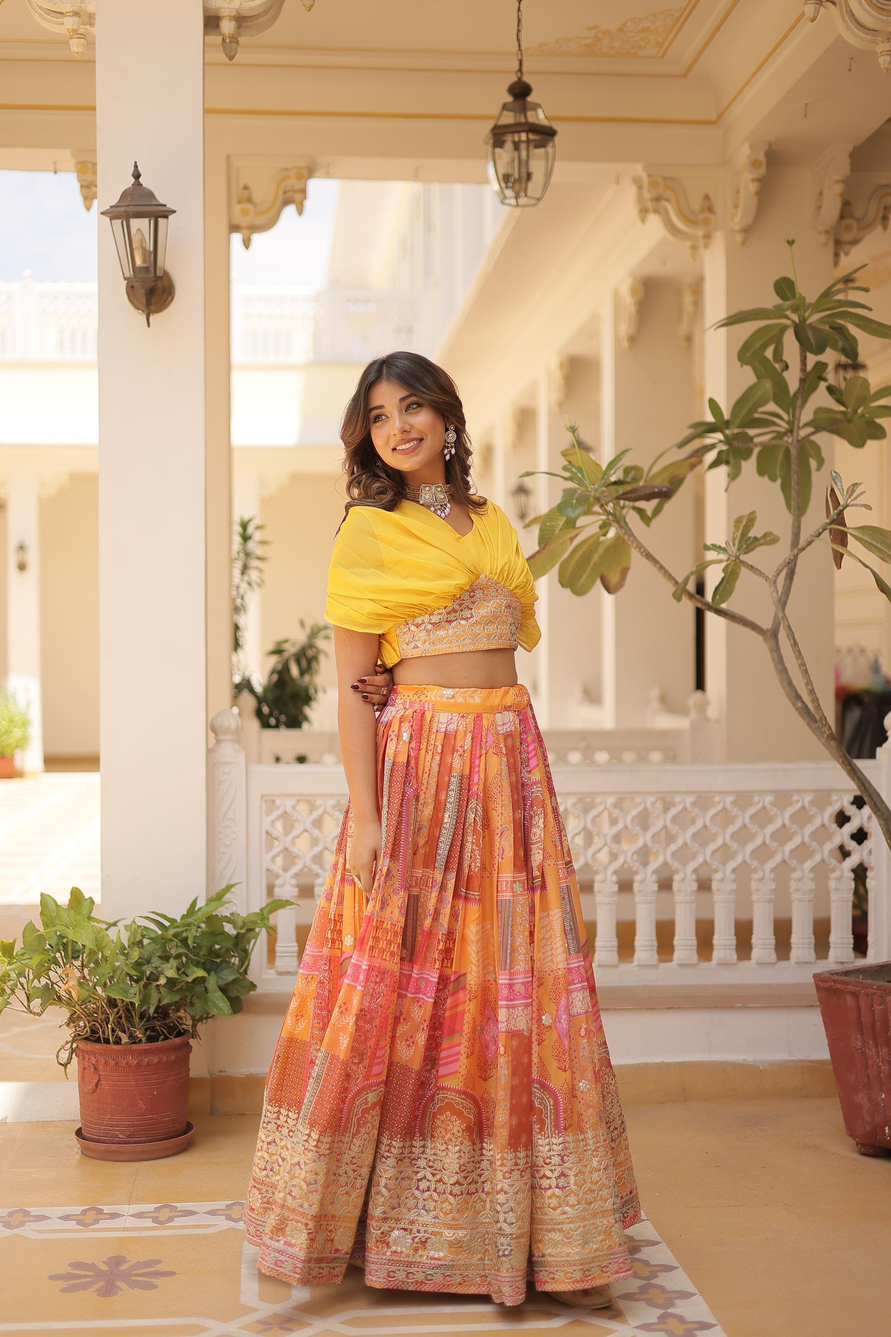 DESIGNER RUSSIAN SILK LEHENGA CHOLI