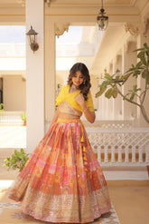 DESIGNER RUSSIAN SILK LEHENGA CHOLI