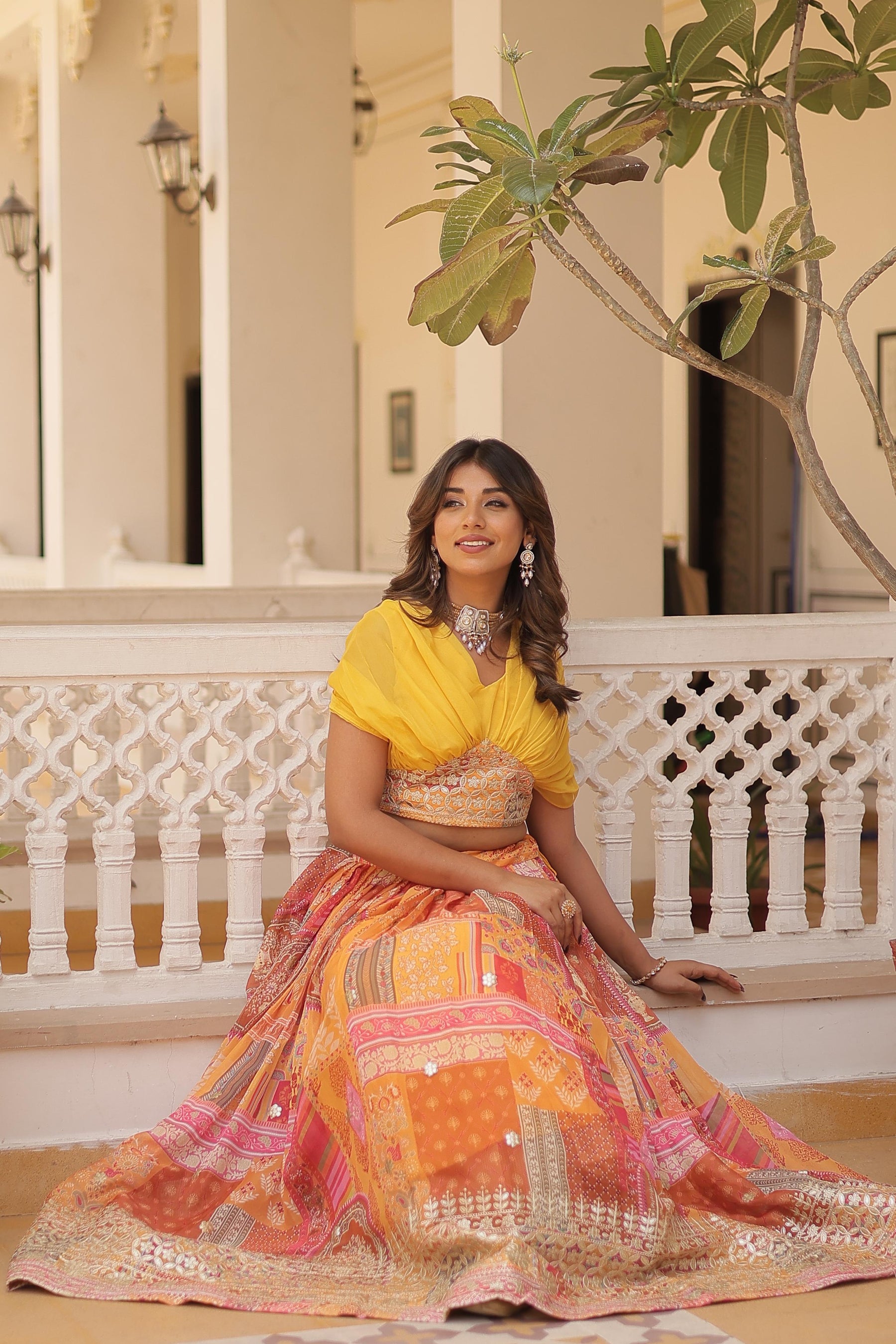 DESIGNER RUSSIAN SILK LEHENGA CHOLI