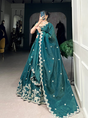 TRADITIONAL GOLD CRUSH THREAD EMBROIDERY LEHENGA CHOLI COLLECTION