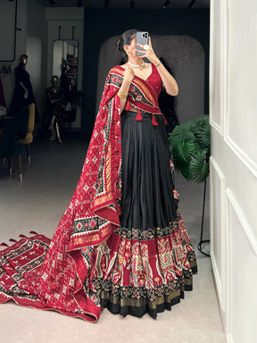 Patola Print Tussar Silk Lehenga Choli